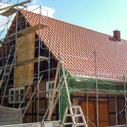 neue Eindeckung Nebengebäude neue Eindeckung Nebengebäude
