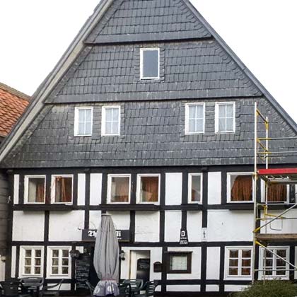 Fassadenrenovierung vorher Fassade vorher