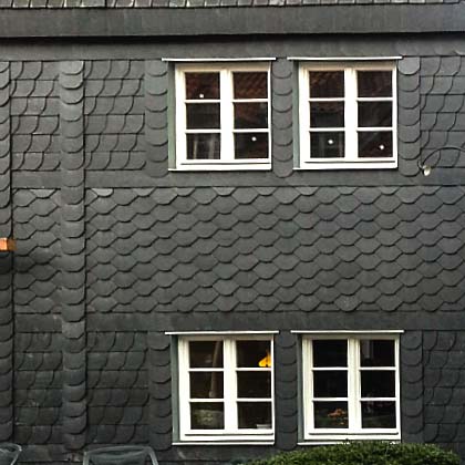 Schieferfassade renoviert Renovierte Schieferfassade